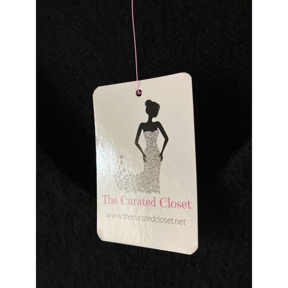 The CURATED CLOSET Lace Sleeve Sweater Dress in Black Size Small S - Picture 5 of 7